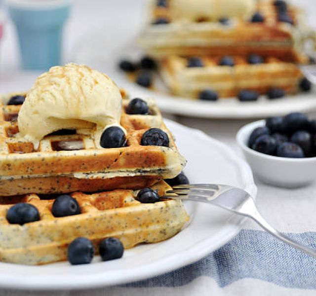 lemon poppyseed waffles