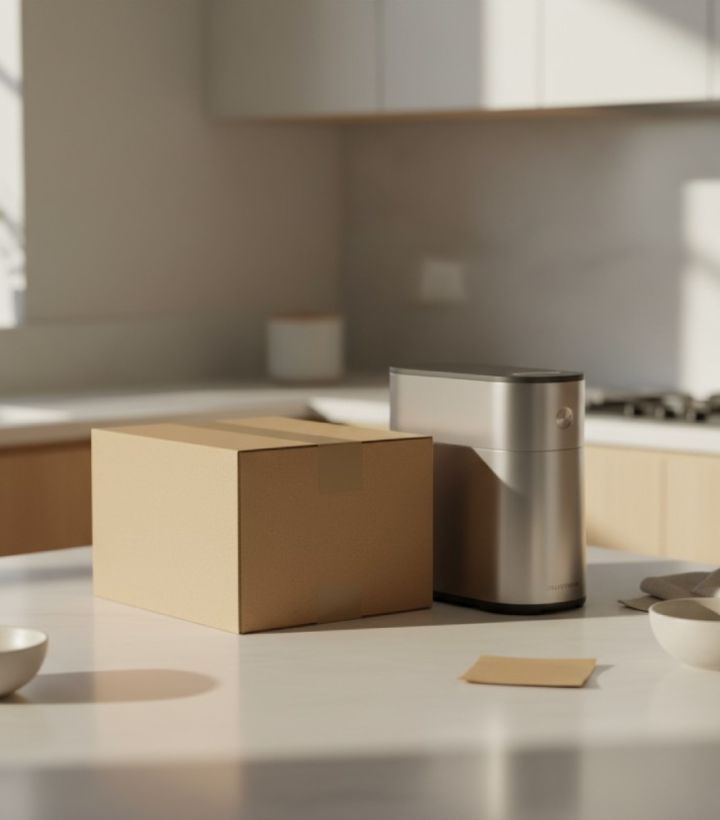 A man in a Tiny Spark brand outfit: a plaid multi-colored jacket, black hoodie, and color-block pants in teal, orange, and purple, sitting on bleachers.
