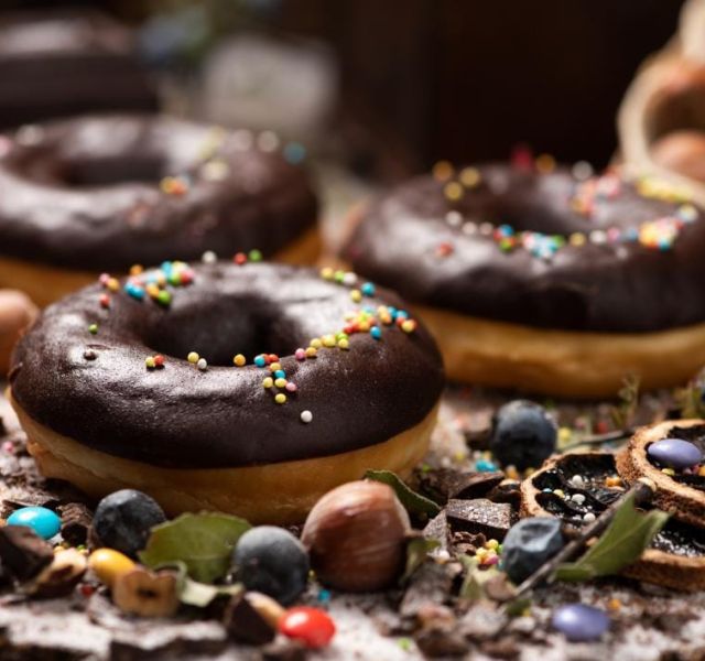 chocolate-filled doughnuts