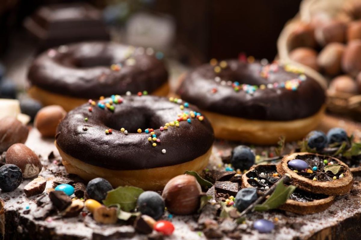chocolate-filled doughnuts