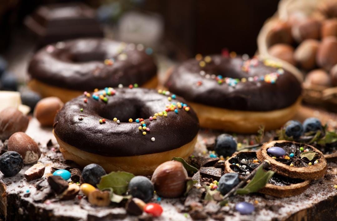 chocolate-filled doughnuts