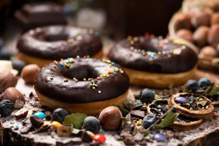 chocolate-filled doughnuts