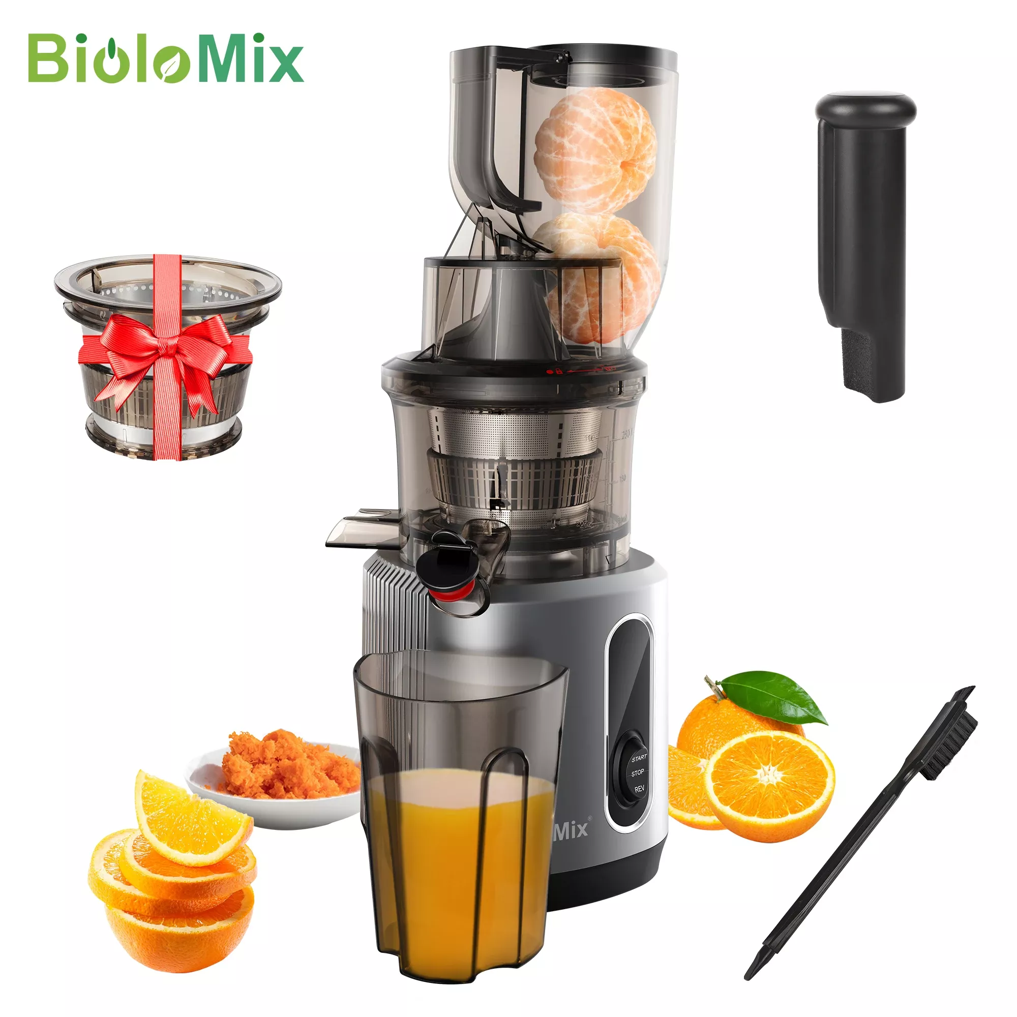 200W Powerful Cold Press Juicer Extractor