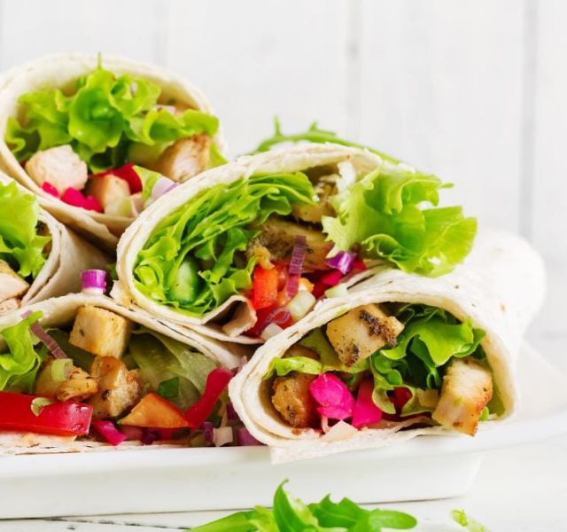 chicken wrap lettuce
