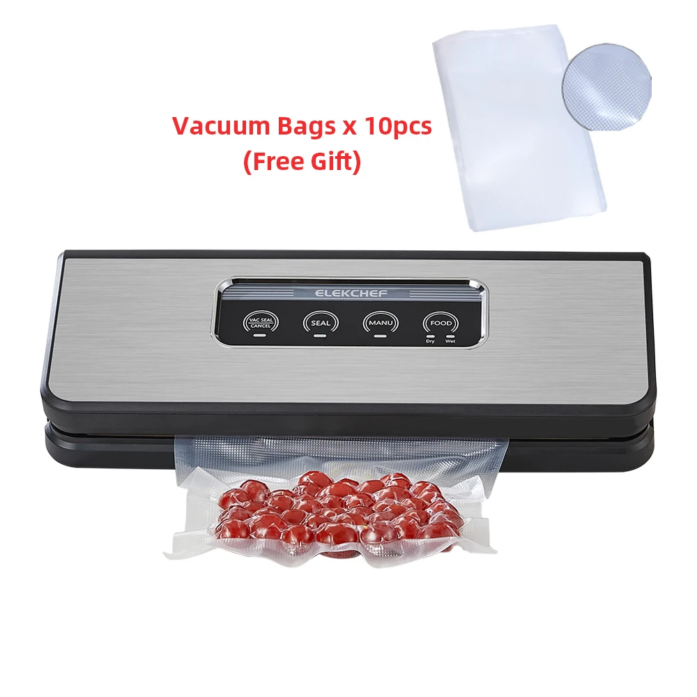 BioloMix Automatic Food Vacuum Sealer Wet or Dry Food Saver Packing Machine  with 10pcs free bags